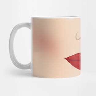 Lucious Red Lips and Blush Mug